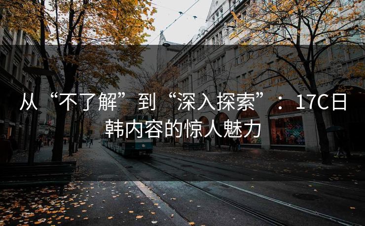 从“不了解”到“深入探索”：17C日韩内容的惊人魅力
